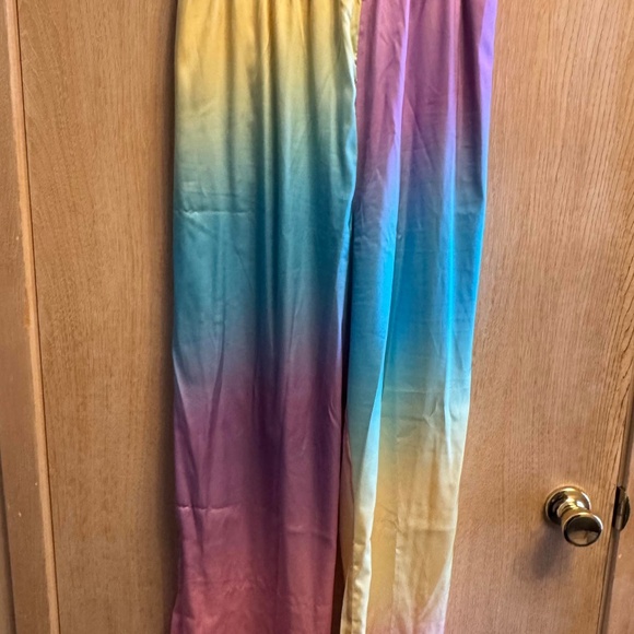 Dressed in LALA Playsuit 2XL - pastel tie die satin matching set - Picture 4 of 6